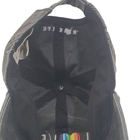 Rae Dunn "Love" Gray Stone Washed 100% Cotton Adjustable Baseball Dad Hat Cap - Picture 6 of 8